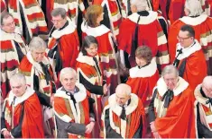  ??  ?? The familiar sight of peers wearing robes trimmed with white ermine will continue