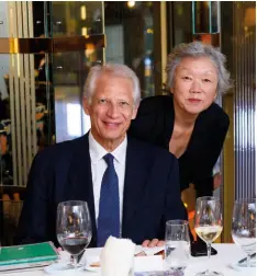  ??  ?? Dominique de Villepin with Kang at a dinner at China Tang in Hong Kong in 2018.