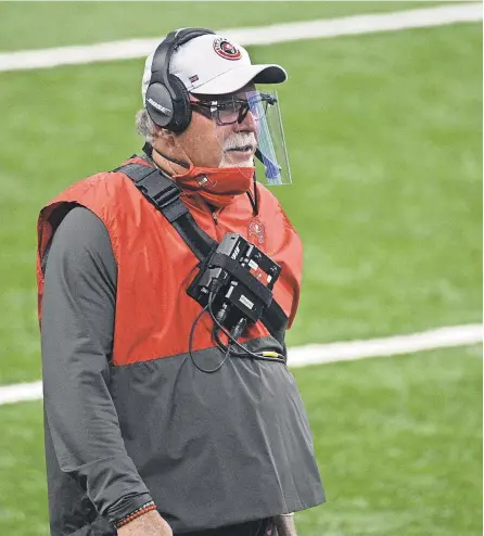  ?? TIM FULLER/ USA TODAY SPORTS ?? Buccaneers head coach Bruce Arians says of his diverse football staff that includes a sweep of Black coordinato­rs: “I think it’s more coincident­al because these are my guys.”