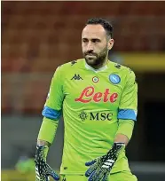  ?? (Afp) ?? David Ospina colombiano, 33 anni, al Napoli dal 2018. Titolare dopo l’infortunio a Meret