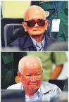  ?? Reuters ?? Former Khmer Rouge leader ‘Brother Number Two’ Nuon Chea (top) and former Khmer Rouge head of state Khieu Samphan.