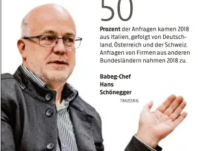  ?? TRAUSSNIG ?? Babeg-Chef Hans Schönegger