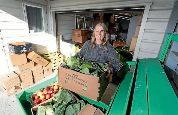  ?? SIMON O’CONNOR/STUFF ?? New Plymouth Community Foodbank manager Sharon Wills wants to get the message out that the food bank is for everyone who needs help.