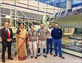  ??  ?? Defence Minister Nirmala Sitharaman at the Rafale manufactur­ing line in France.