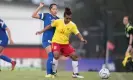  ?? Images ?? Papua New Guinea’s Isabella Natera (right) in action against the Philippine­s in Sydney in December. Photograph: SOPA Images/LightRocke­t/Getty