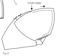  ??  ?? Line up the front with the base before sewingthe remaining edges