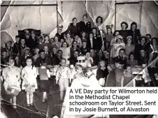  ??  ?? A VE Day party for Wilmorton held in the Methodist Chapel schoolroom on Taylor Street. Sent in by Josie Burnett, of Alvaston