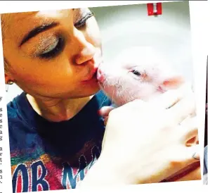  ??  ?? Piggly wiggly: Singer Miley Cyrus