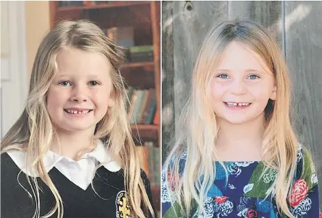  ??  ?? Chloe Berry, 6, left, and her four-year-old sister Aubrey were found dead by police on Christmas Day.