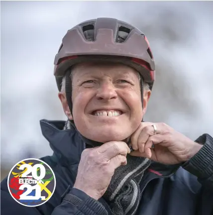  ??  ?? Leader Willie Rennie has saddled up in his bid to win back a Glasgow seat for the LibDems