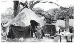  ??  ?? The Matthews family’s original camp, dubbed
the "Whenuakite
Town Hall".