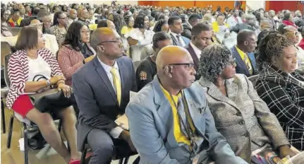  ?? ?? Delegates in attendance at the Jamaica Police Federation’s 80th Annual Joint Central Conference underway at the Ocean Coral Spring Resort in Trelawny on Tuesday.