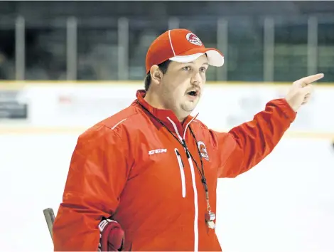  ?? SUPPLIED PHOTO ?? Former St. Catharines Falcons head coach and Niagara Falls native Wes Wolfe in his first season as an assistant coach with the Erie Otters of the Ontario Hockey League.