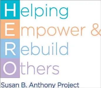  ?? Susan B. Anthony Project / Contribute­d photo ?? Susan. B. Anthony Project’s HERO Program offers an opportunit­y for local businesses, as well as their employees and customers, to make a difference in the lives of those experienci­ng domestic and sexual violence.