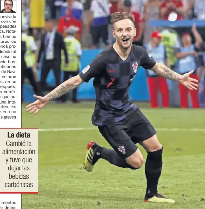  ??  ?? UN SENSACIONA­L MUNDIAL. Ivan Rakitic jugará esta noche con Croacia las semifinale­s ante Inglaterra.