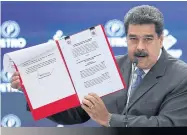  ??  ?? NEW CURRENCY: Nicolas Maduro speaks at the launch of the ‘Petro’ cryptocurr­ency.