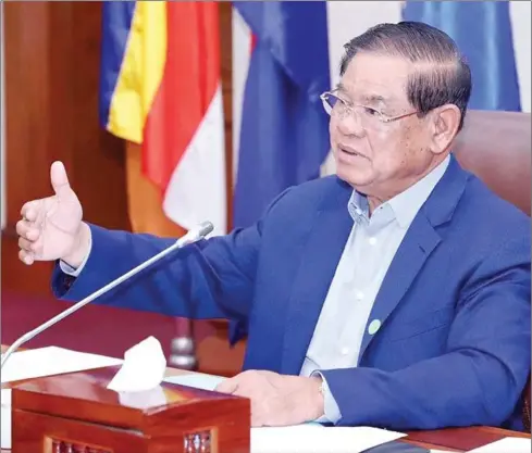  ?? FACEBOOK ?? Interior Minister Sar Kheng warns of legal measures on fake news creators.