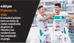  ??  ?? El estadio Excélsior tiene un duelo de clubes necesitado­s de ganar. El Tiburón y los cocoteros solo han empatado un juego.