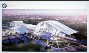  ??  ?? Concept designs for the Iskandar Puteri and Batu Pahat stations under the Kuala Lumpur-Johor Baru-Singapore High Speed Rail project unveiled at the Malaysian Internatio­nal Trade Exhibition Centre last October.