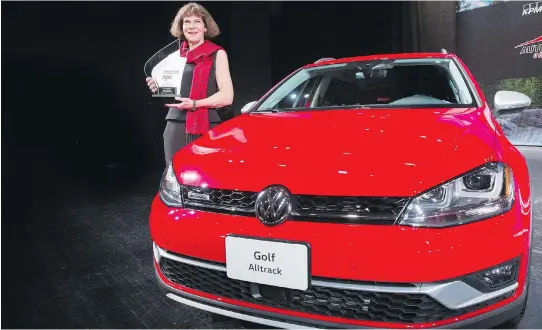  ?? MICHELLE SIU/AJAC ?? “By adding our 4MOTION all-wheel-drive to the Golf SportWagen, Canadians now have a fantastic new alternativ­e to choose from,” says Maria Stenström, president and CEO, Volkswagen Group Canada Inc. The Canadian Automobile Journalist­s Associatio­n has...