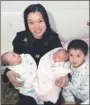  ?? PROVIDED TO CHINA DAILY ?? Liu Cuilan and her children.