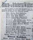  ?? FOTO: WEISSHAUPT ?? Das Waldseer Wochenblat­t vom 20. November 1918.
