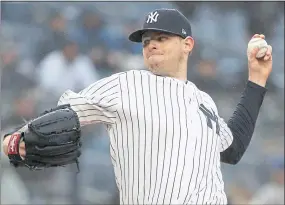  ?? KATHYWILLE­NS — THE ASSOCIATED PRESS ?? Yankees starting pitcher Jordan Montgomery has undergone Tommy John surgery, which will sideline the left-hander until the second half of next season or possibly 2020.