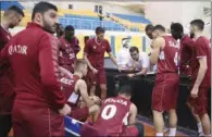  ??  ?? Qatar coach Miodrag Perisic sprung a full-court press that forced 19 turnovers out of Syria which were converted into 25 points for Qatar.