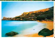  ??  ?? The nearby island of Gozo (meaning “joy” in Castilian) is a seaside paradise with dizzying limestone cliffs sheltering tranquil bays, perfect for idyllic beach days and thrilling scuba diving!