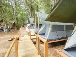  ?? AP 2021 ?? A fishing camp operated by the New Jersey tourism company Acute Angling stands by the Mapuera River near Bateria, an Indigenous village in the remote Brazilian Amazon.