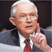  ?? ALEX BRANDON, AP ?? Attorney General Jeff Sessions says he has been updated on federal efforts to stop hate crimes, particular­ly those against transgende­r people.