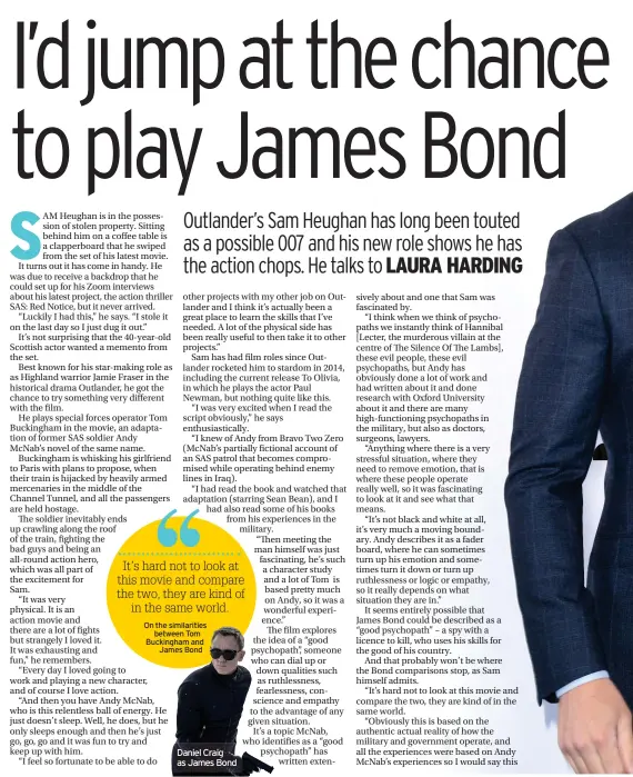  ??  ?? Daniel Craig as James Bond