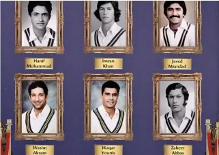  ??  ?? HONOUR: The first group of six PCB Hall of Famers are the Pakistan members of the ICC Hall of Fame and have hence earned an automatic induction.
