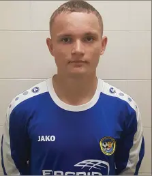  ??  ?? Well done to Duleek man and Cavan/Monaghan under 19 player and former Drogheda Town ace, Sevastian Beslic who was in Moldova recently for assessment­s with the Moldova National Team. He’s a wholeheart­ed player.