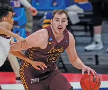  ?? AP ?? Ramblers center Cameron Krutwig was the Missouri Valley Conference Player of the Year last season.