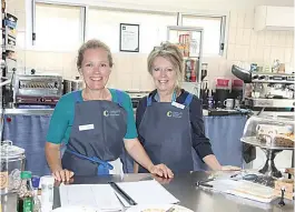  ?? ?? Holding the fort at the CCG canteen are Victoria Lee and Marcie Kelly.