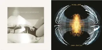  ?? REPUBLIC RECORDS/MONKEYWREN­CH ?? “The “Tortured Poets Department” by Taylor Swift, left, and “Dark Matter” by Pearl Jam, both being released Friday.