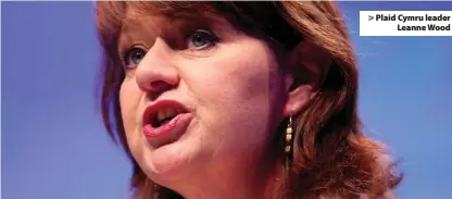  ??  ?? &gt; Plaid Cymru leader Leanne Wood