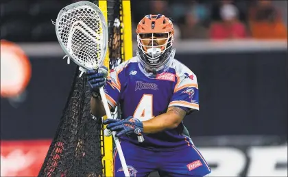  ?? Contribute­d photo / Major League Lacrosse ?? Connecticu­t Hammerhead­s goalie Kris Alleyne looks to make an impact on the field and off.