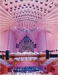  ??  ?? Inside the Sydney Opera House.