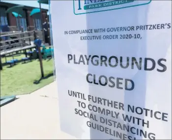  ?? MIKE NOLAN/DAILY SOUTHTOWN ?? Playground­s and many other recreation­al facilities remain closed due to the COVID-19 pandemic.