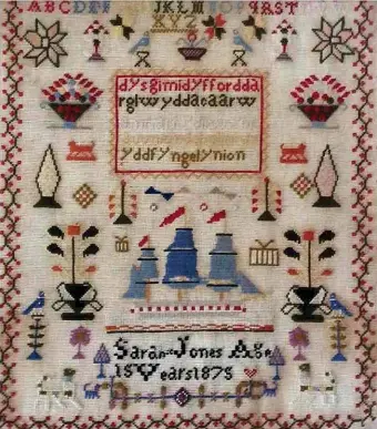  ??  ?? Sarah Jones 1875 sampler