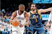  ?? [PHOTO BY BRYAN TERRY, THE OKLAHOMAN] ?? Oklahoma City’s Raymond Felton, left, said it’s special to play on holidays, especially Martin Luther King Jr. Day.