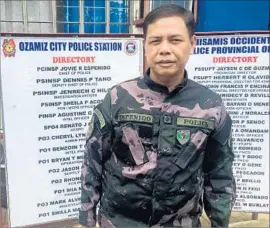  ?? Jonathan Kaiman Los Angeles Times ?? OZAMIZ POLICE Chief Jovie Espenido says there were reports that Mayor Reynaldo Parojinog was involved in drugs and that he and his associates were armed.