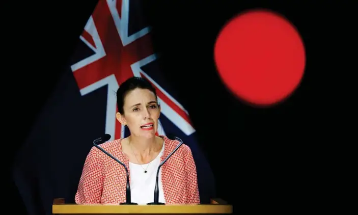  ?? Photograph: Hagen Hopkins/Getty Images ?? New Zealand PM Jacinda Ardern has cancelled her own wedding saying she is ‘no different’ to other New Zealanders subjected to restrictio­ns to control Omicron outbreak.