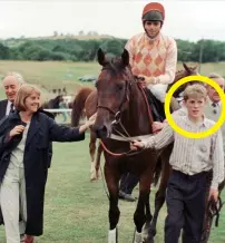  ?? HEALY RACING ?? Stable boy: ‘Anthony’ McCoy leading in Conor O’Dwyer on Wood Louse at Downpatric­k in 1989 (above) and with mother Claire (below) at Leopardsto­wn after announcing his retirement