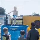  ?? ?? The dunk tank was loaned from Horowhenua District Council.