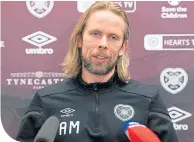  ??  ?? Hearts interim boss Austin MacPhee