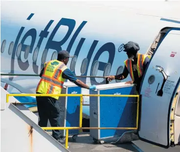  ?? Photo / Bloomberg ?? America’s JetBlue is among airlines that get a high percentage of their revenue from ancillary charges.