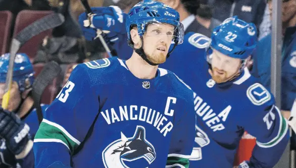  ?? RICHARD LAM ?? Henrik and Daniel Sedin have been role models for many younger Canucks players, especially when it comes to demonstrat­ing how to conduct oneself on and off the ice.